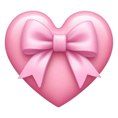 Baby pink heart with a large bow in the middle sticker