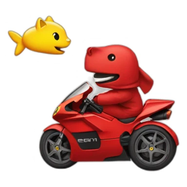 Chat sur une Ferrari sticker