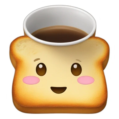toast and coffee sticker