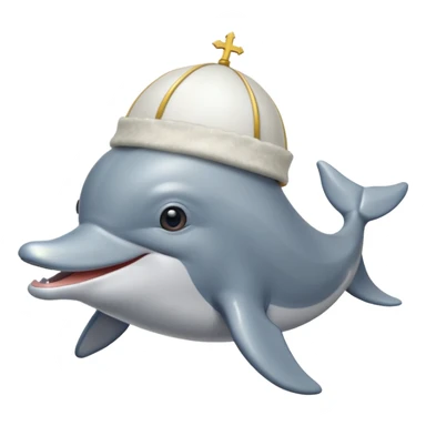 Pap yönlü şapkalı yunus sticker