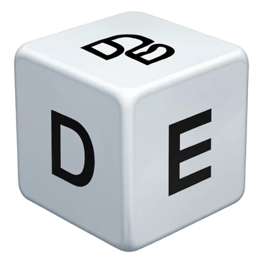 create a dice with der die das written on each visible side sticker