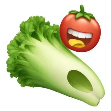 a bite taken from a vegetable sticker