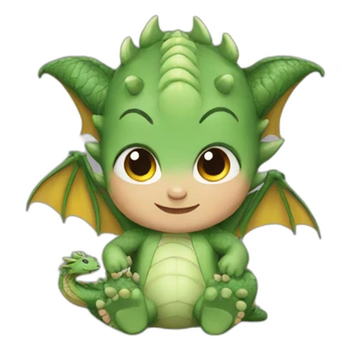 baby-with-a-dragon sticker