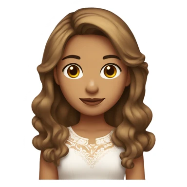 A mexican girl with carmel highlights and brown eyes  sticker
