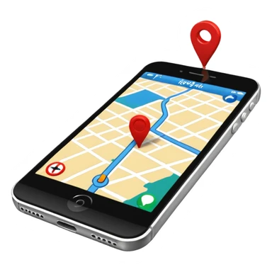 GPS map on iPhone sticker