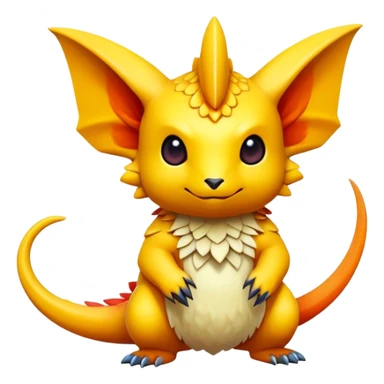 Exotic chibi Fakémon-creature sticker