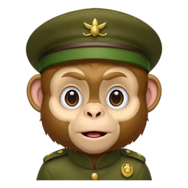 Monkey wearing green beret sticker