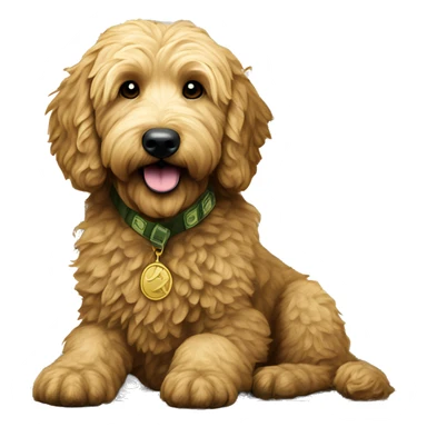 Tactical Golden Doodle on a united states dollar bill sticker