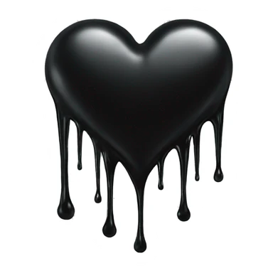 Black Dripping Heart sticker