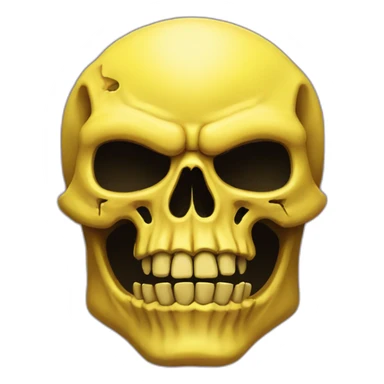 skeletor yellow skull sticker