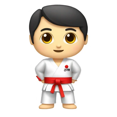 Taekwondo dobok red belt sticker