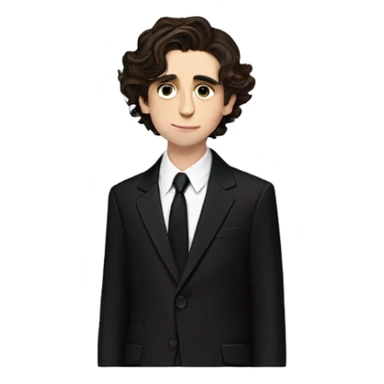 timothee chalamet in a black suit sticker