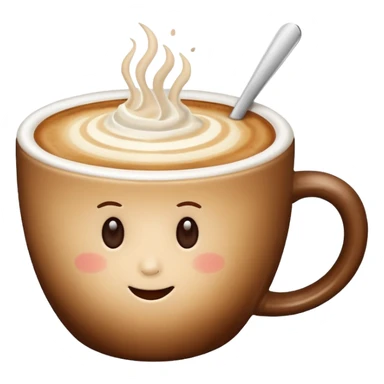 a cup of latte sticker