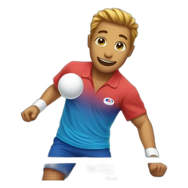 A feet playing table tennis sticker