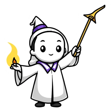 magic wand with spell sticker