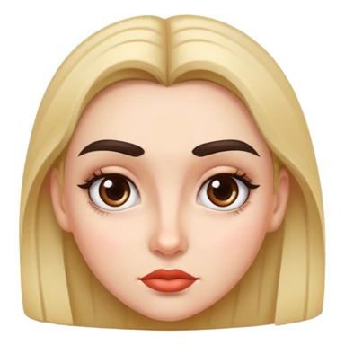 Girl with really thick and big eyebrows  sticker