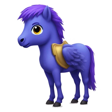 blue robin and purple pony sticker