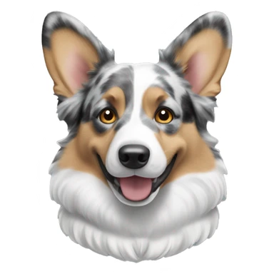 Blue Merle welsh corgi sticker