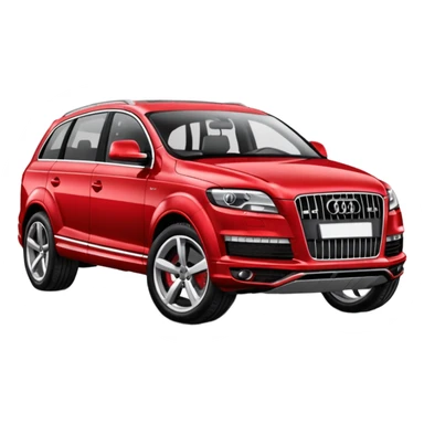 Audi Q7 best view red color   sticker