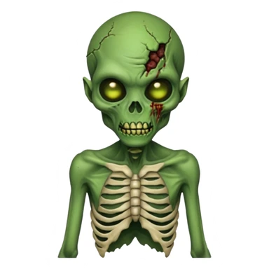 zombie alien sticker