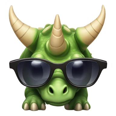 Triceratops wearing shades sticker
