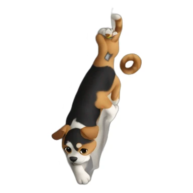 dog cat line climb sticker
