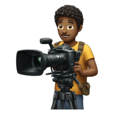 movie actor with the camera recording it sticker