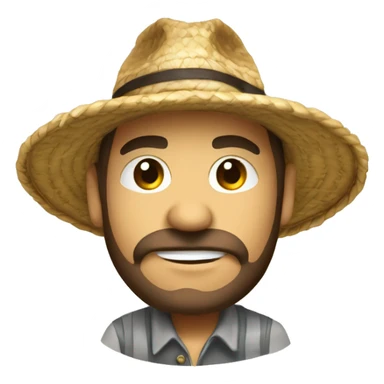 um grilo de chapéu de palha  sticker