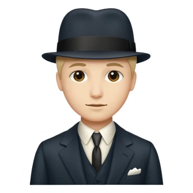 A person wearing a 1920s suit sticker