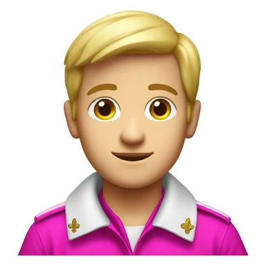 Italian white boy scout with blue shirt and a Neon Fuchsia foulard sticker