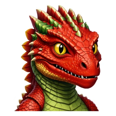 ESO red female Argonian  sticker