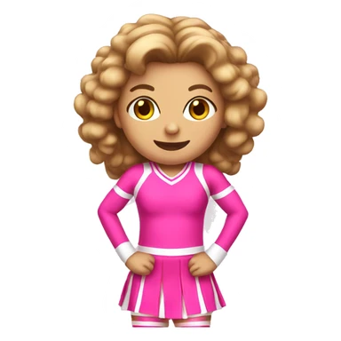 pink cheerleader sticker