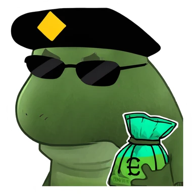 black man with money bag sticker