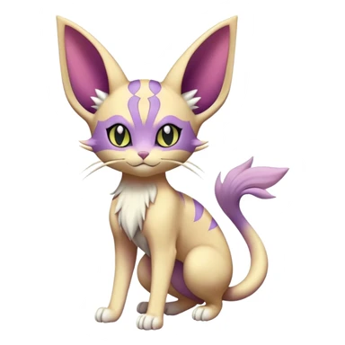 Espeon-Meowth-Delcatty-Fakémon-hybrid-creature (full body)  sticker