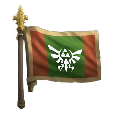 Hyrule Kingdom Flag waving From Twilight Princess sticker