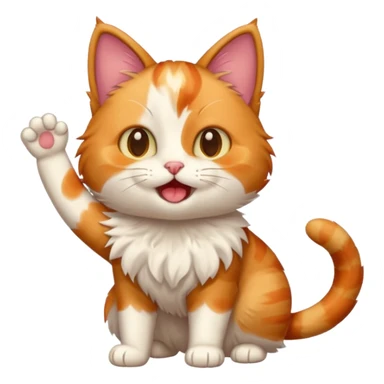 cheerleading cat sticker
