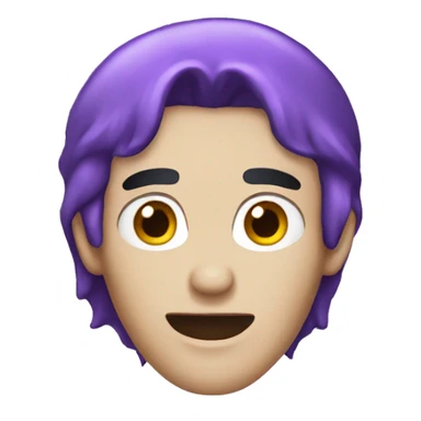 Purple haired vampire  sticker