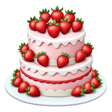 2 tier Strawberry Cake sticker