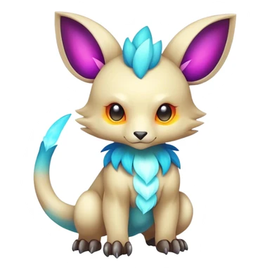 Cute cool colorful fantasy animal hybrid Fakemon full body sticker