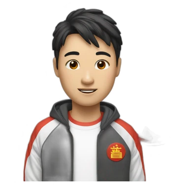 Un chinois avec des nikes sticker