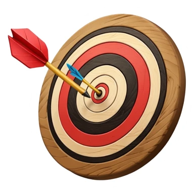 target with dart sticker