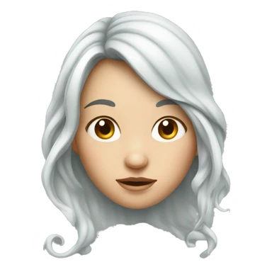 A girl with flowing nose of cold sticker