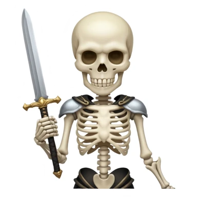 Skelton holding a sword sticker