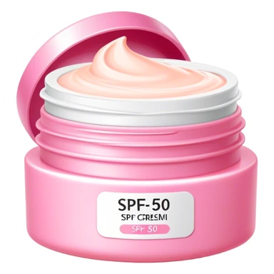 Aesthetic pink SPF 50 cream sticker