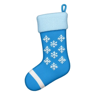 light blue Christmas stocking sticker