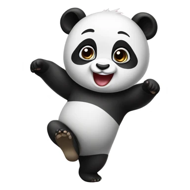 Baby panda dancing sticker