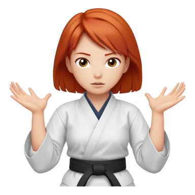 Redhaired Aikido girl sticker