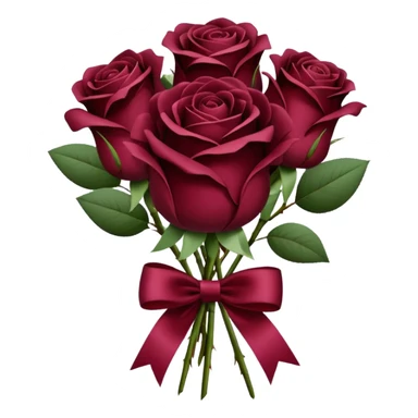 Maroon rose bouquet  sticker