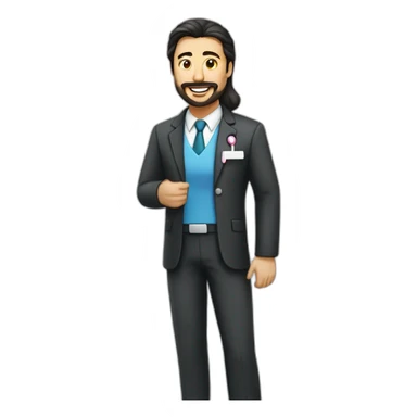 an middle age trimmed beard business suit and open bible, with wife asian age 55 dark hair nurse uniform nurse caphusband executive caucasi sticker