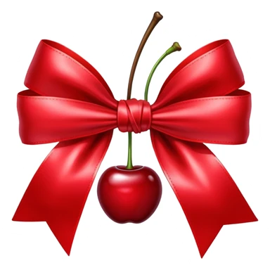 Cherry with a bow on it sticker